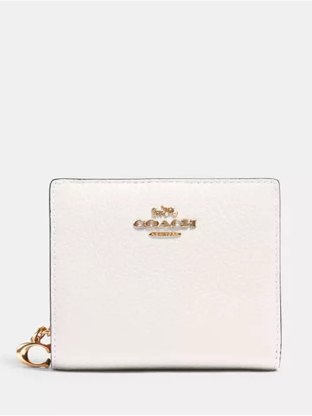 Coach Snap Wallet pebbled leather -C2862 NWT